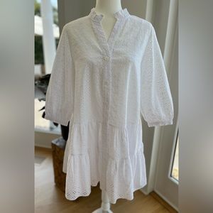 Tommy Hilfiger white eyelet dress medium